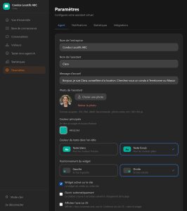 Widget entièrement personnalisable
