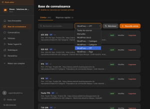 Base de connaissance personnalisée